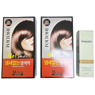 냄새 안나는 순한 흰머리 새치 모아트 헤어칼라 염색약 150ml, 6N 자연갈색, 1개