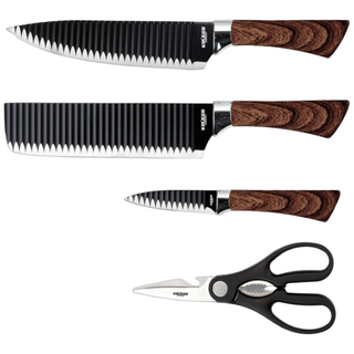 독일 프리미엄 칼 3P + 가위 1P 세트 날카로움 주의, 식도,중식도,과도,가위, 1세트