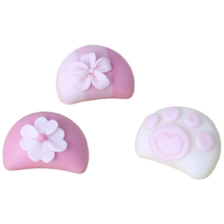 쌀이랑놀자 반달떡 만들기 DIY 세트 송편 키트 - 삼색꽃반달떡(기관) 베이직, 80g, 1개