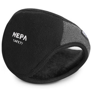 네파 Safety 듀오 방한 귀마개, 블랙&그레이 혼합, 1개