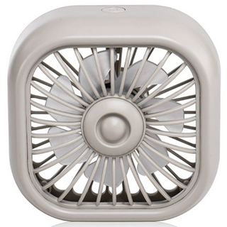 차량용 송풍구 에어컨 거치식 USB 선풍기 에어 쿨링팬 LED 써큘레이터, 1개, 아이보리