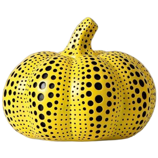 쿠사마 야요이 호박 장식 오브제 옐로우 인테리어 소품 카페 사무실 쿠사마 야요이 - 붉은 호박1, 웨이브 포인트 아트 - 호박 (트럼펫)