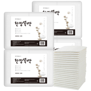 한장뚝딱 라이트 대형 강아지 배변 패드 60x77cm72g 120매 무향, 1세트, 120개입