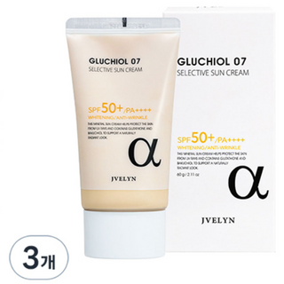 Glutheal Selective 07無機提亮防曬乳 SPF50+ PA++++, 3個, 60ml