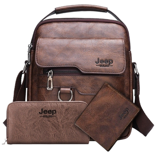 JEEP BULUO 크로스백 반지갑 클러치 3종세트 가죽 포켓 캐주얼 휴대용