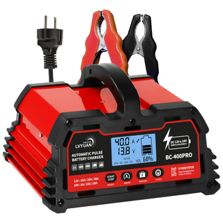 루앤 차량용 배터리 충전기 오토바이 화물차 트럭 스마트 자동 초고속충전, 1개, BC-400 PRO  12V24V-10A/20A/40A