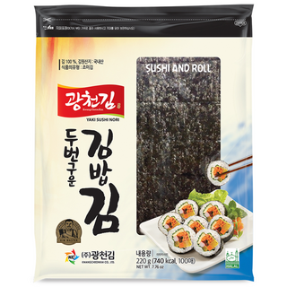 廣川海苔 兩面翻烤飯捲用廣川海苔, 220g, 1包