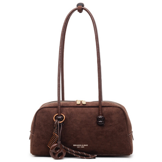 코차이 부드러운 스웨이드 여성 숄더백 데일리 출근용 대용량 캐주얼 가방 키링 포함