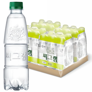 씨그램 라임 무라벨 탄산수, 350ml, 24개