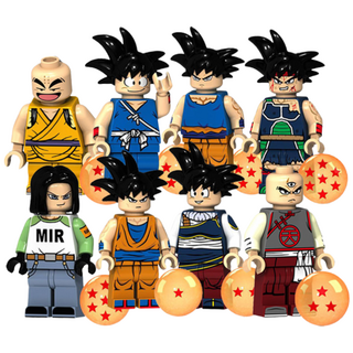 드래곤볼/드래곤볼슈퍼/드래곤볼Z 호환블럭 브릭미니피규어 캐릭터 8종 시리즈 VER.02 취미/수집/장식/컬렉션용 커스텀 블록피겨, 1개, 0209. 드래곤볼 8종 세트 VER.2(로켓)