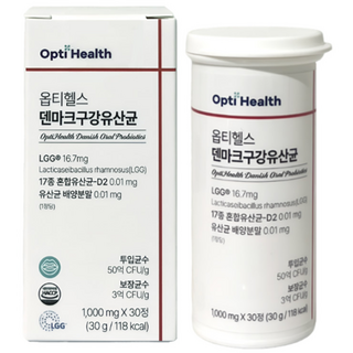 옵티헬스 덴마크 구강 유산균, 1개, 30정