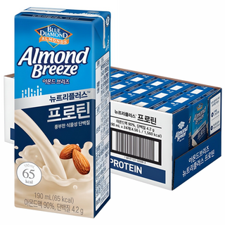 BLUE DIAMOND 藍鑽 Almond Breeze杏仁奶 高蛋白口味, 190ml, 24入