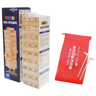 스마일원 고급형 칼라 일반형 우드블럭 보드게임, 고급형 우드블럭, 1개