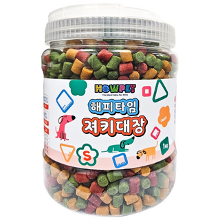 하우펫 해피타임 져키대장 S 1kg 대용량 알러지예방 강아지 교육용 훈련용 노즈워크 칭찬간식 황태져키, 1개, 져키S