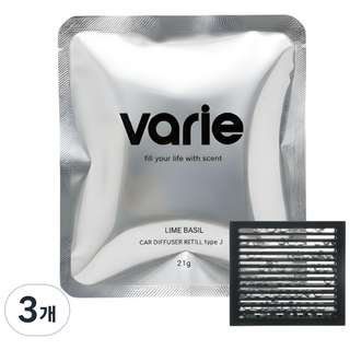 바리에 차량용 방향제 리필 라임바질 피오니앤블러쉬 (조말론 케이스 호환 가능), 3개