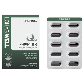 로하스웰 코큐텐 알티지오메가3 홍국, 6개, 30정