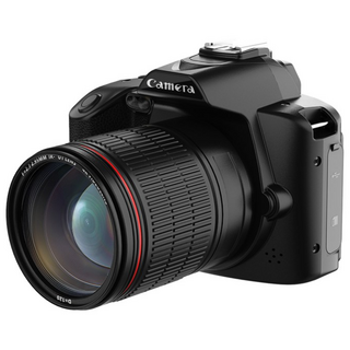 BiiYou 6400W 픽셀 하이엔드 카메라 4K 비디오 와이파이 전송 3인치 고화질 디카+64G 메모리카드 한국어 설명서, 블랙, 카메라 본체