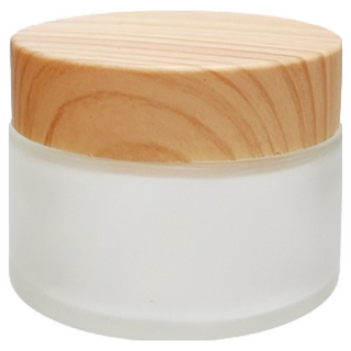 우드무늬 캡 크림 유리 용기 50ml 4개, 1개