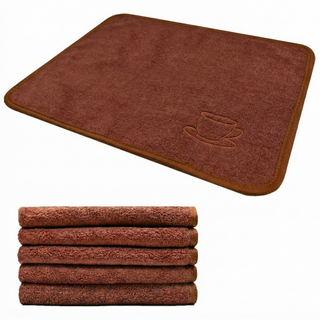 초극세사 홈카페 바리스타 타월 다용도 클리닝 행주 주방행주 30*40cm, 5개, 브라운