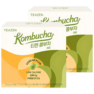 TEAZEN 茶禪 康普茶 梅子口味, 2盒, 5g, 50條