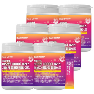 리얼닥터 비오틴10000 플러스 저분자콜라겐 펩타이드 히알루론산 비타민C 30p, 6개, 30회분
