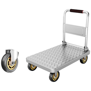 우리네가구 무소음바퀴 접이식 운반카트 강철구르마, 1개