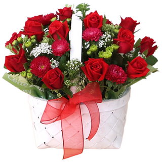 다덴다플라워 생화 장미 꽃바구니 전국, 01.레드홀릭꽃바구니
