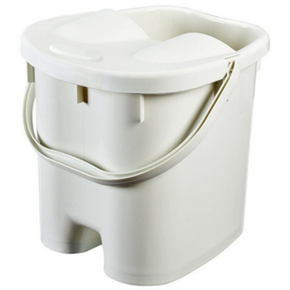 트레이드팩토리 족욕통 발 족욕대야 족탕기 족욕 바스켓 각탕기 습식 족욕기 대형 특대형, 아이보리, 1개