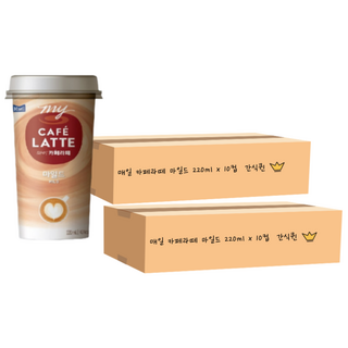 매일카페라떼 마일드 커피음료, 220ml, 20개