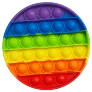 1+1 무지개 레인보우 24종 푸시팝 푸쉬팝 버블 스트레스해소 실리콘뽁뽁이 팝잇 보드게임, 2원형레인보우 2개