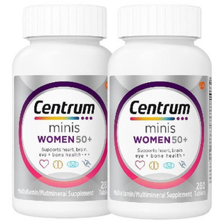 센트룸 미니스 실버 여성용 50+ 종합비타민 미네랄 비타민 D3 B군 유전자변형성분 무함유 280정 2개 (원산지 미국)