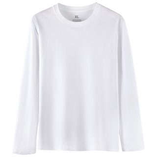 1+1+1 에이커즈 30수 무지 긴팔 티셔츠 기본 라운드 면티 흰티