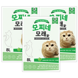 모찌네 고양이 모래, 8L, 3개, 사과향