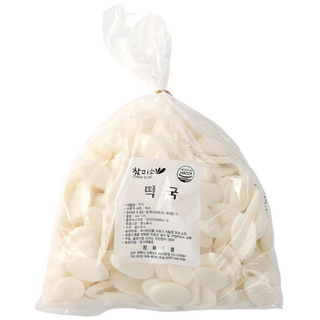 참미소떡볶이 떡국떡 (국산쌀) 벌크포장, 1kg, 2개