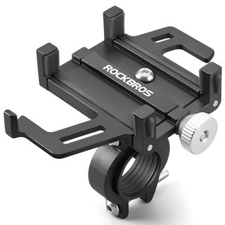 락브로스 자전거 킥보드 오토바이 알루미늄 스마트폰 거치대 699-BK, 1개