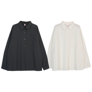 [ 130cm~170cm] 여성 여아 주니어 아동 셔츠 남방 블라우스 키즈 미니로이 히든 (초등학생 - 여성 L) 6사이즈 4컬러