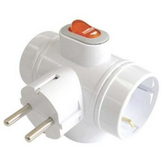 피스코리아]T형 스위치 멀티콘센트, 1개