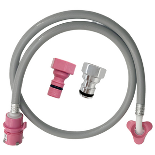 해피니즈 국내 제조 세탁기호스 + 커플링 2개, 1세트, 02 국산 세탁기호스 - 온수 1.3m + 커플링 2개