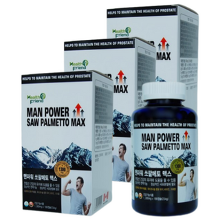 캐나다 직수입 MAN POWER 쏘팔메토 맥스 180캡슐 대용량 전립선건강 영양제, 180정, 3개