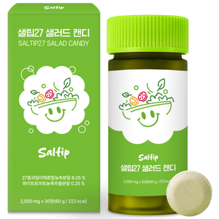 샐팁27 샐러드 캔디 채소 과일 야채 BVF혼합물, 1박스, 30정