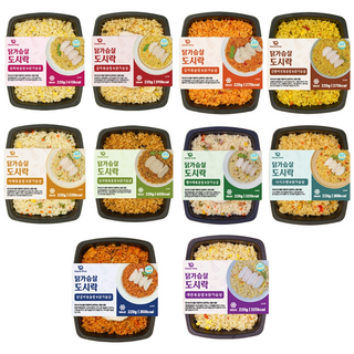 다즐샵다이어트 닭가슴살 도시락 10종류, 20개, 220g