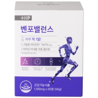 벤포벨런스 활력 비타민 B군 고함량 종합비타민 하루 1알, 1박스, 60정