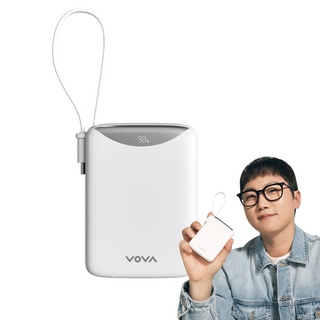 보바 고속충전 일체형 대용량 보조배터리 22.5W 20000mAh, VA-122, 화이트