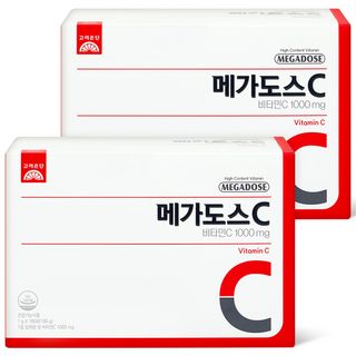 고려은단 메가도스C 비타민C 1000mg 180포, 180g, 2개