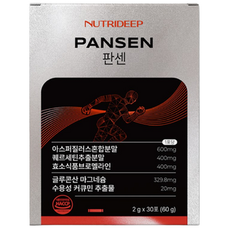 판센 브로멜라인 퀘르세틴 마그네슘 액티브포스 전신 효소 30포, 1박스, 60g
