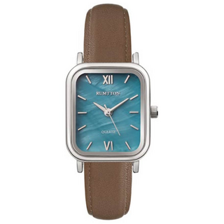 럼튼 하버 여성 자개 다이얼 가죽밴드 손목 시계