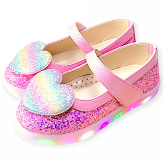 엄지발슈즈 여아구두 유아키즈 미라클하트LED구두