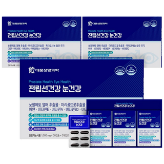 대웅 전립선건강 눈건강 쏘팔메토 옥타코사놀 루테인, 3개, 90정