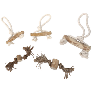 울리올리 강아지 로프 우드 스틱, 코튼 로프, 1개