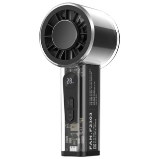 KLIFE 휴대용 에어컨 선풍기 100단 급속 냉각 대용량 5000mAh 초장 지속 전지 무선 핸디 손선풍기, 블랙